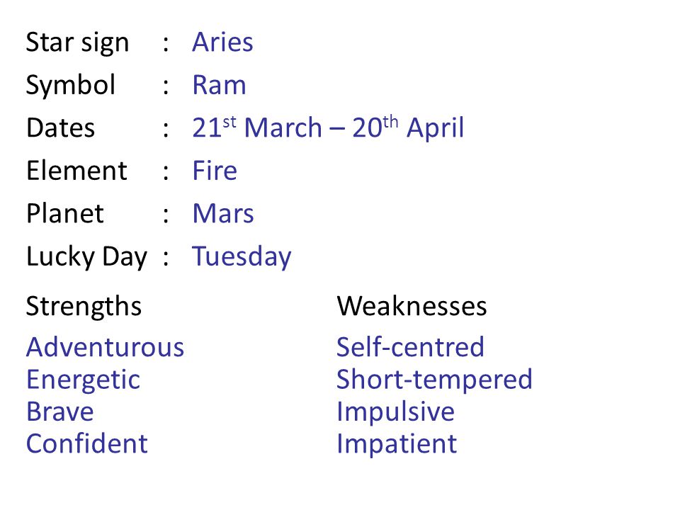 What is aries dates